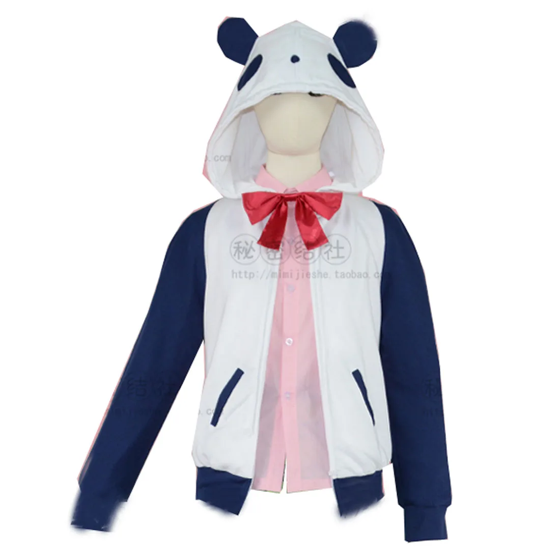 Anime Vtuber Nijisanji Gamers Sasaki Saku Cosplay Costumes Adult Women JK Uniform Jacket Skirt Panda Pink Hoodies Only Overcoat