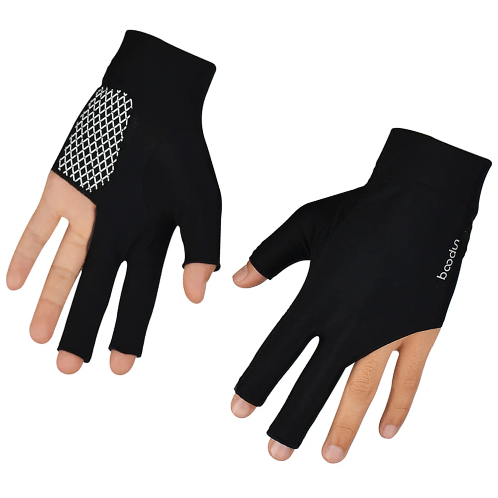 

Billiards Glove Finger Conditioner Fingerless Gloves for Men Snooker 3 Cue Non-slip