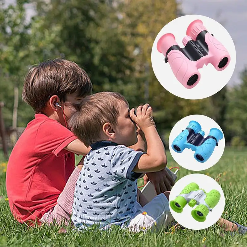 

Kids Telescope Adjustable 8X Binocular Set for Children Portable Telescope Set with Storage Case Neck Strap Early Education Toys