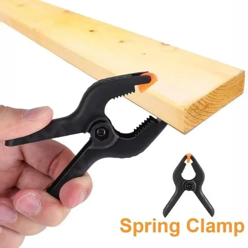 2-9 Inch Plastic Spring Clamps Adjustable Woodworking Clips Quick Fixing Clip For DIY Craft Photography Background Hanging Clip