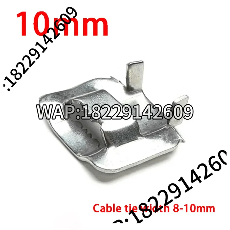 304 Stainless Steel Cable Tie Buckle 6.4/10/12/16/19mm L-type Turnbuckle Wrap Zip Ties Packaging Tooth Buckle Connector