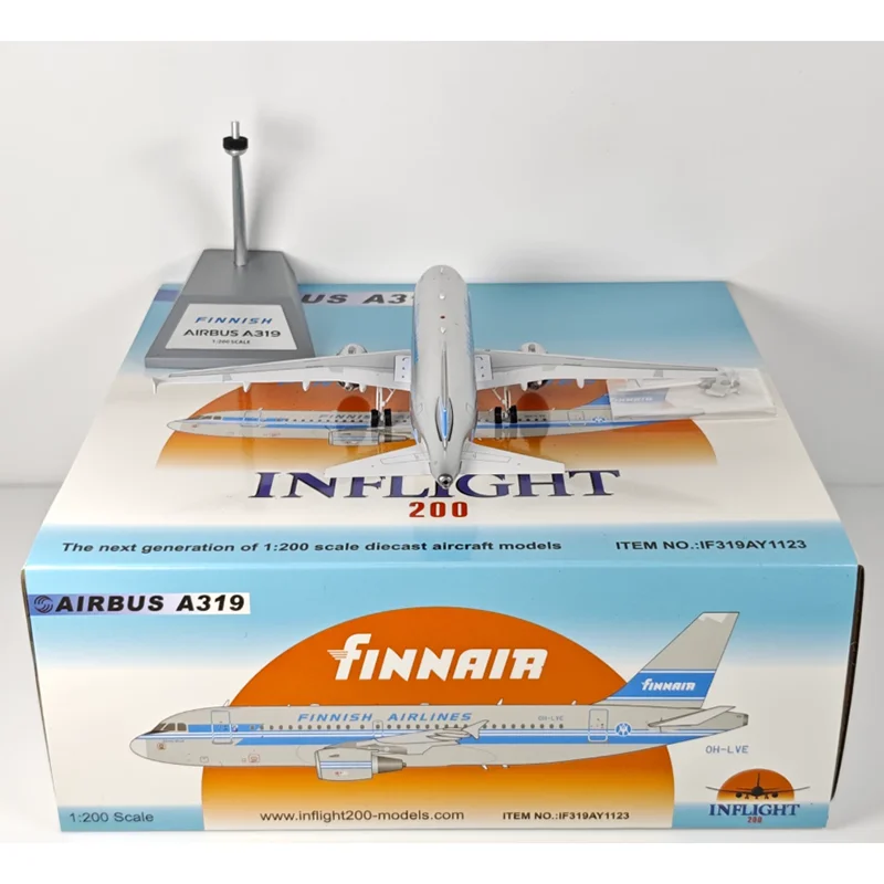 Inflight 다이캐스트 1/200 스케일 Finnair A319 OH-LVE 복고풍 페인트 합금 항공기 모델 소장용 장식 항목