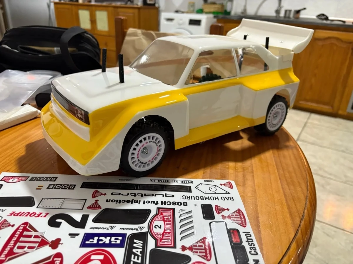 1/10 scale Quattro S1 Clear polycarbonate RC Rally body shell 190mm fit Tamiya tt02 Chassis