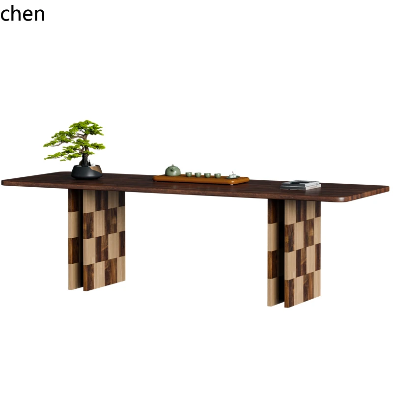 مكتب شاي HXL متكامل ثنائي الغرض خفيف فاخر للمكتب والمنزل وطاولة شاي من الخشب الصلب الإبداعي وإكسسوارات منزلية