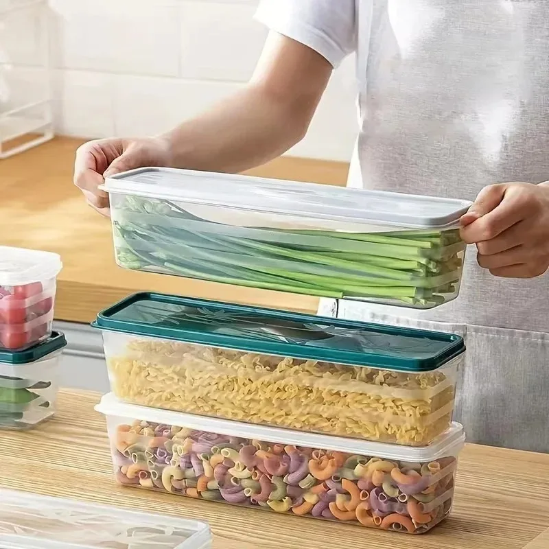 New Kitchen Noodle Spaghetti Container Household Cereal Preservation Storage Box with Cover Spaghetti Box Kitchen Food Container