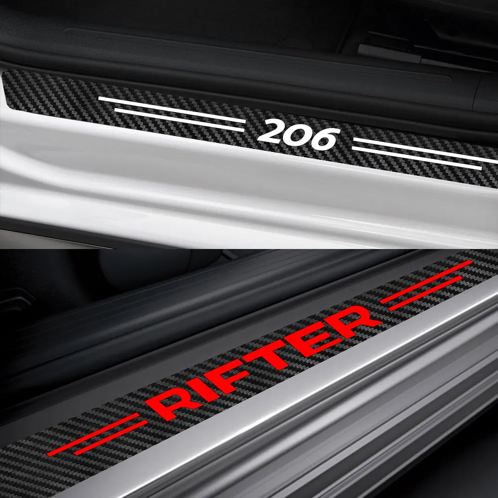 Car door frame kick tailgate threshold protective sticker accessories are suitable for Peugeot 208 3008 308 2008 207 107 508 607