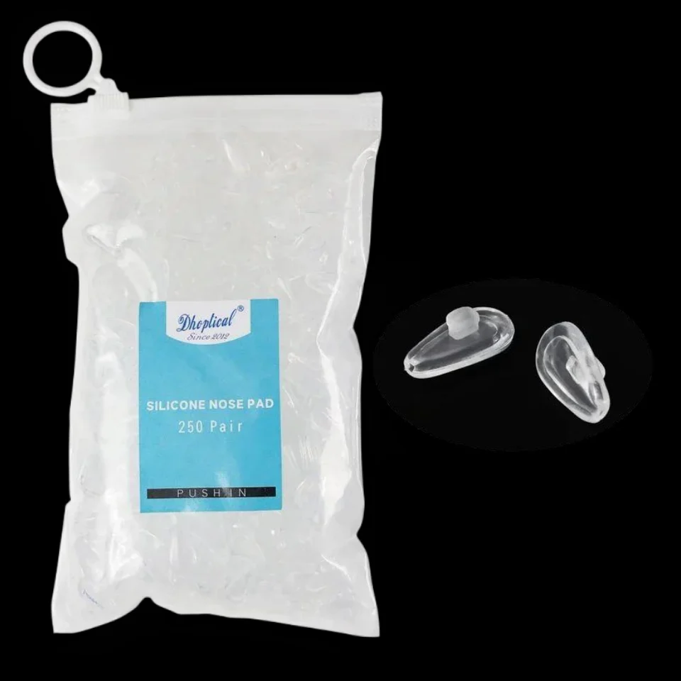 Eyeglasses Air Nose Pad (500 Pcs)  Push in Silicone Soft Slip-on for eyewear shop and Eye Hospital