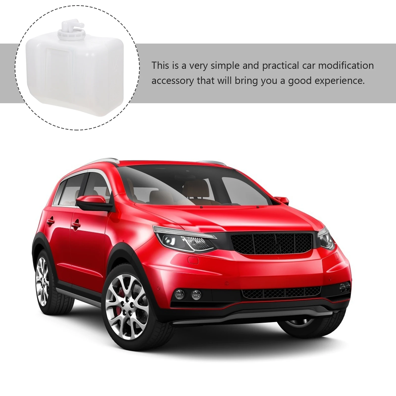 

1pc Sub Tank Adapter for Car Cooling System Lightweight Durable Plastic Engine Heat Dissipation Auto Coolant Overflow Reservoir