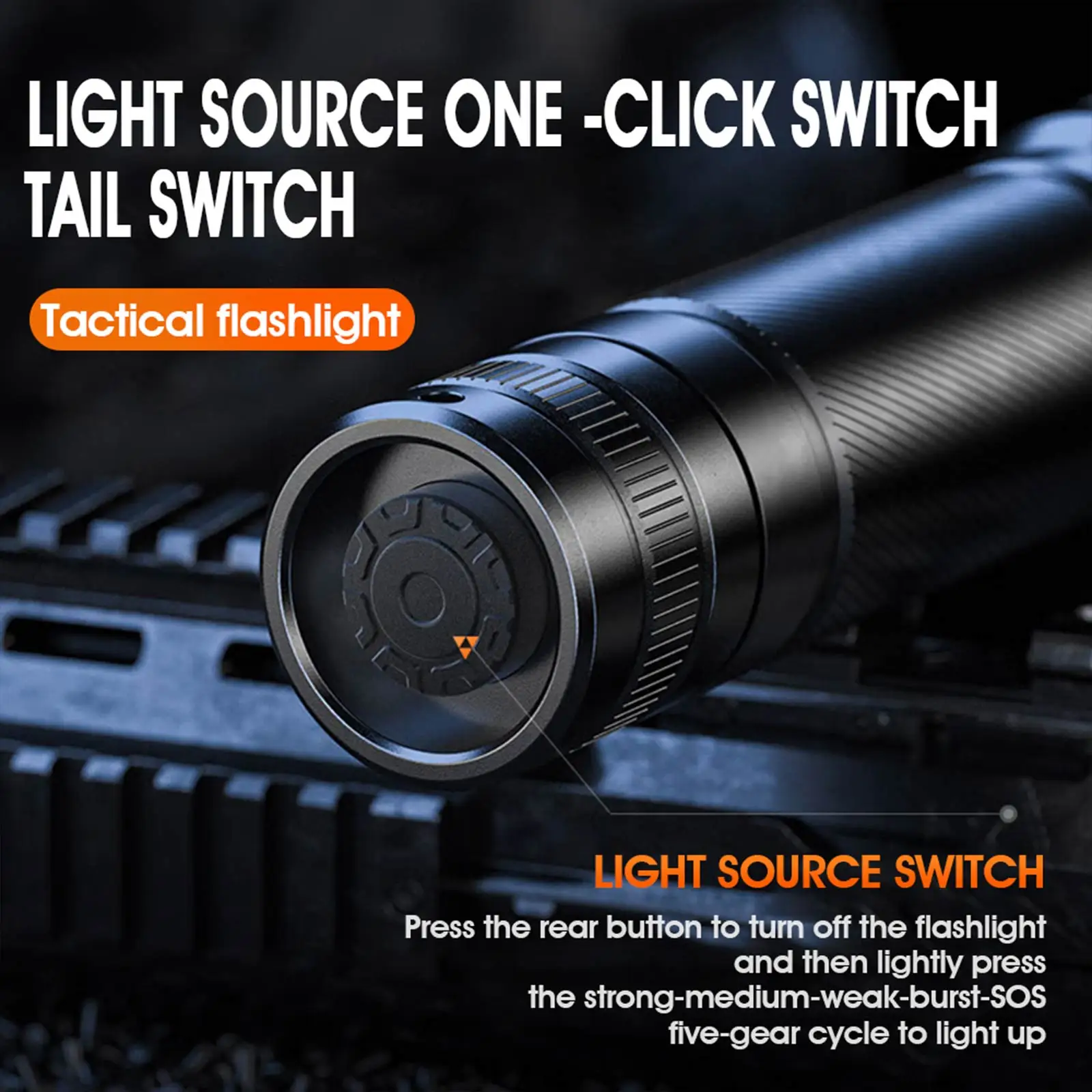New SuperFire S3-A Flashlight Zoomable High Strong Power LED Rechargeable & AAA Battery Dual Mode Torch with Tail Switch Lantern