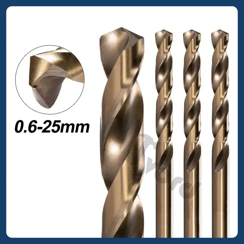

0.6mm-25mm M35 Cobalt Twist Drill Bit High Speed Steel Metal Driling for Stainless Steel Aluminum Copper Wood Hole Opener Tool