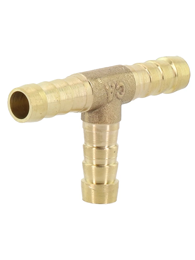 Brass Hose Tee Barbed Hose Connector Secure Connection Compact Design High-quality Brass Leak-free Optimal Size