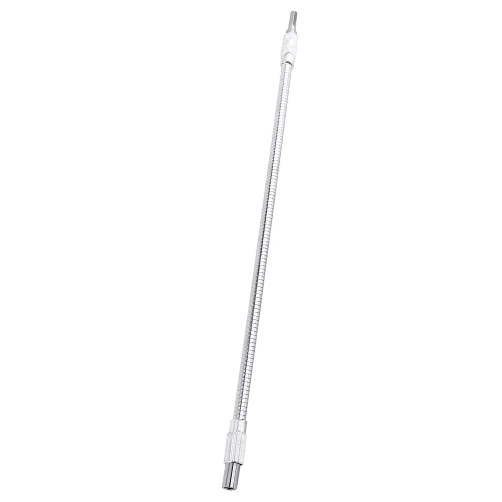 400mm Length Flexible Shaft Extension 1/4 Inch Hex 1/4 Hex Shank Flexible Socket Extension 15.75 Inch Length Ratchet Design