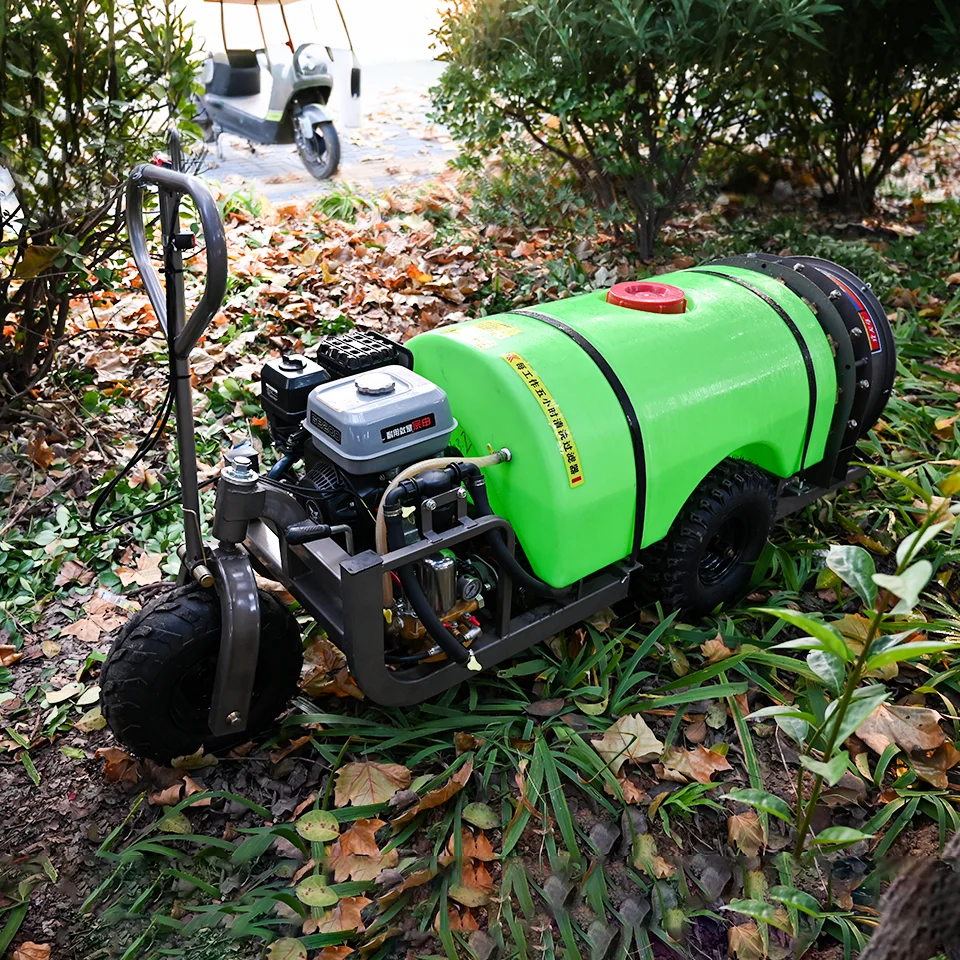 

CE Self-propelled Powered Spraying Vehicle Small Trolley Sprayer with Engine & Gearbox for Agriculture