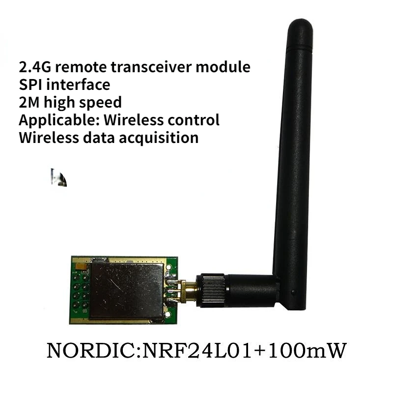 2.4G Wireless Transceiver Module|Long-distance Transparent Transmission|nRF24L01P+PA|High Power 100mW/SI24R1