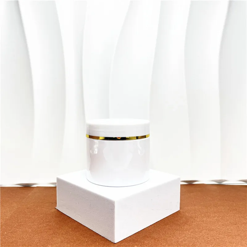 10/21pcs 50-500ml  PET Plastic Jar With White Lids Screw Container Empty Cosmetic Cream Powder Makeup Storage Jar Pot Bottle