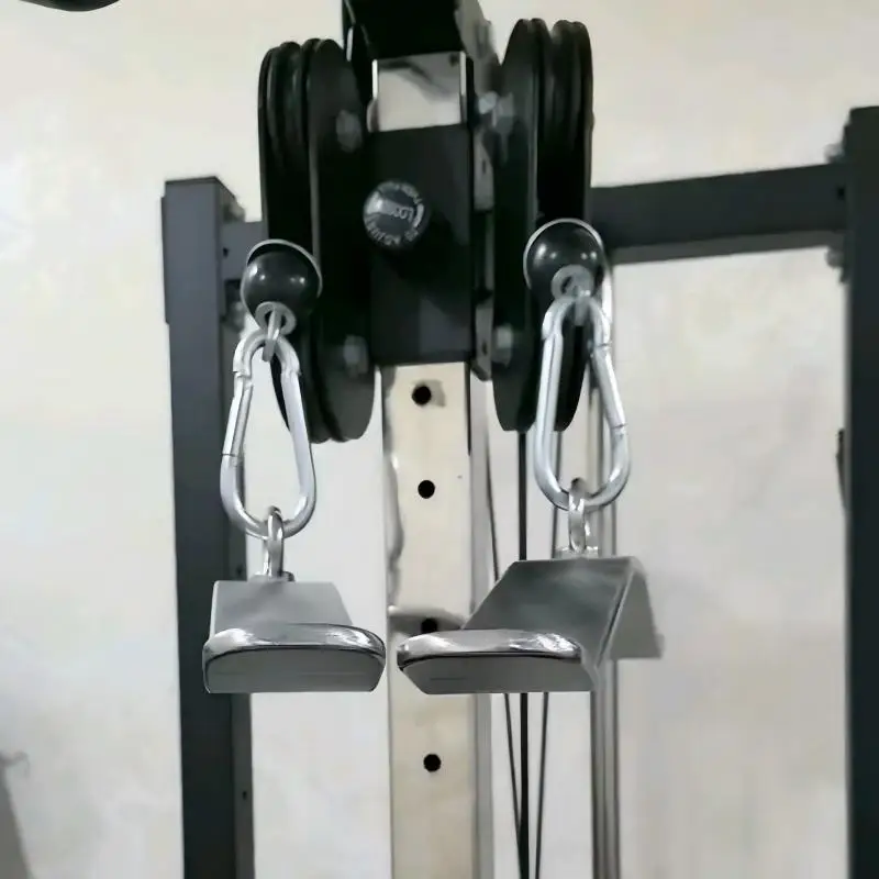 Stainless Steel Curl LAT Pull Down Handle Heavy Duty Pulley Cable Machine Attachment LAT Pulldown Tricep Bar