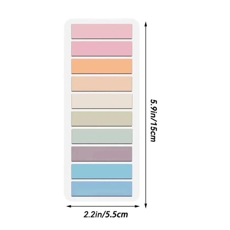 1200 Sheet Morandi Transparent Fluorescent Index Tabs PET Arrow Flags Sticky Note for Page Marker Planner Stickers Office School