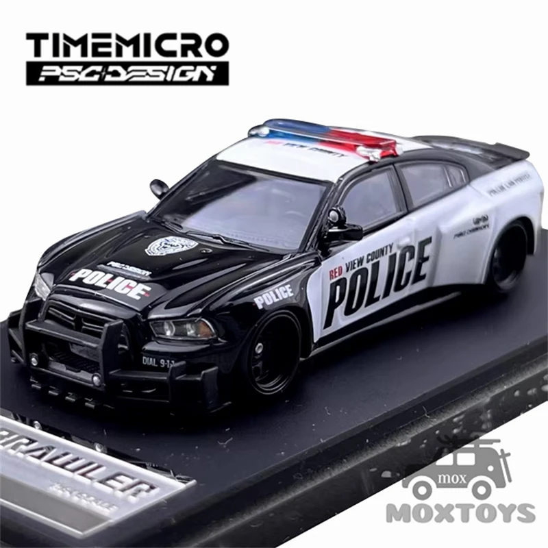 

Модель автомобиля TimeMicro × PSC DESIGN 1:64 Charger "Brawler" Rivals Police, литая под давлением