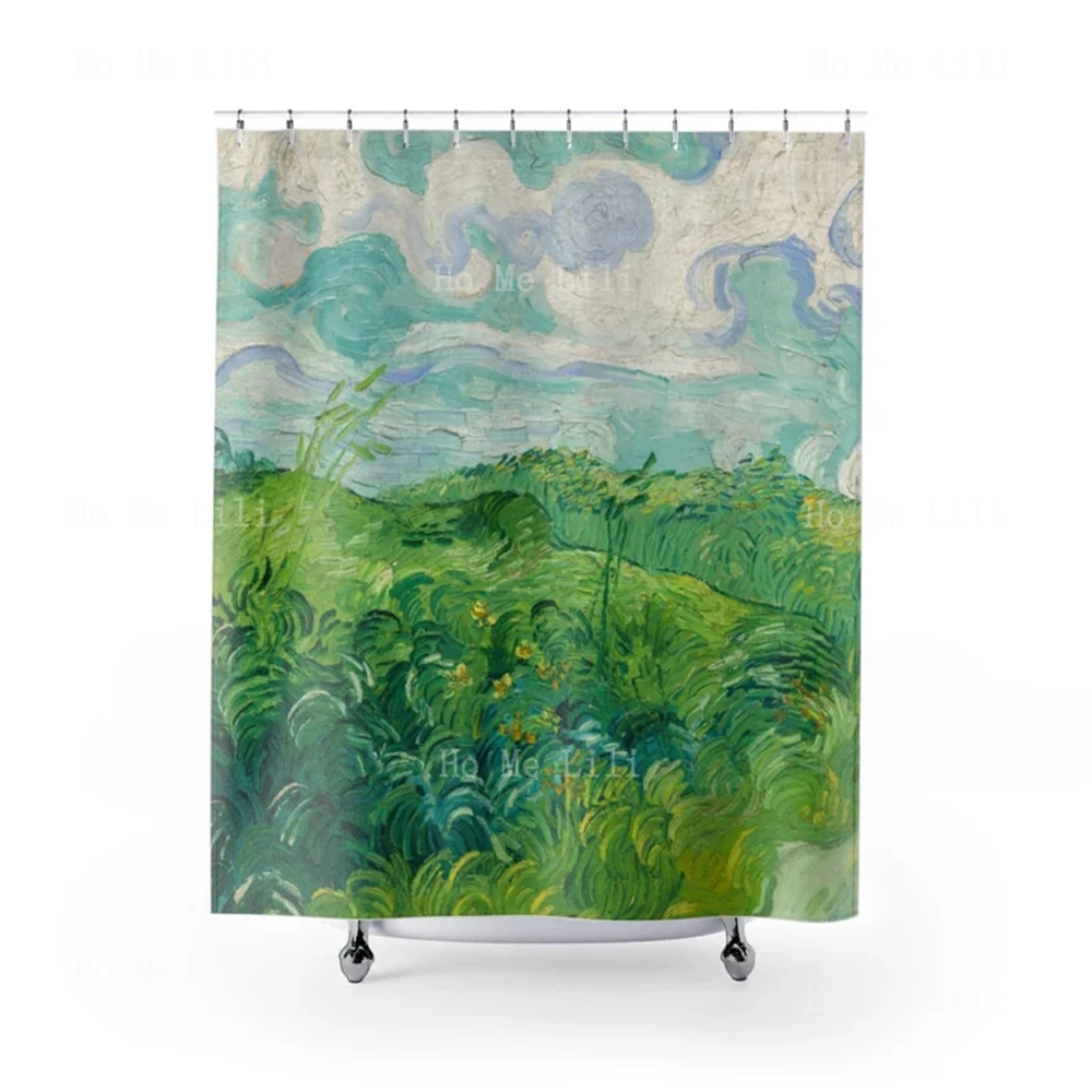 

Ван Гог Пейзаж Природный зеленый пейзаж Картина занавеска для душа