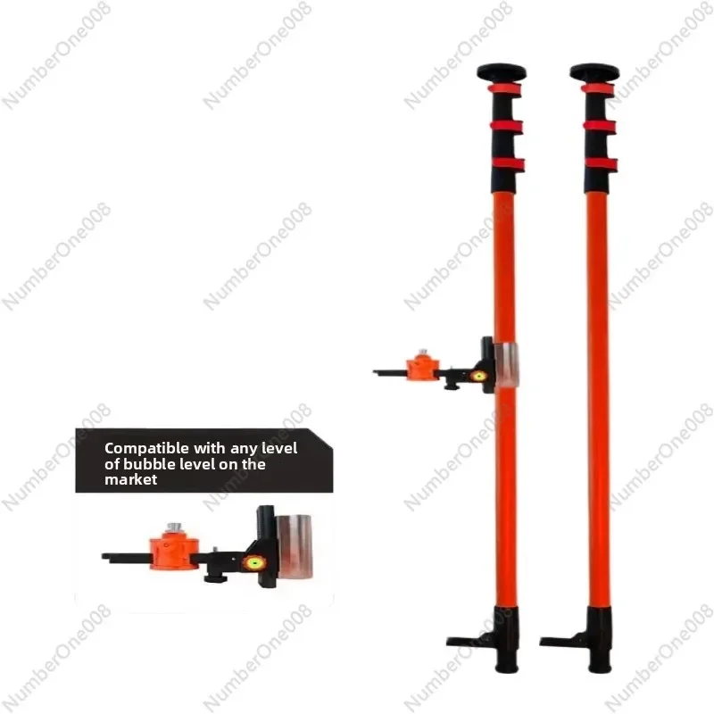 Laser Level Extension Rod, Telescopic Support Pole with Quick Lock, Adjustable Height Bracket for Construction Alignment