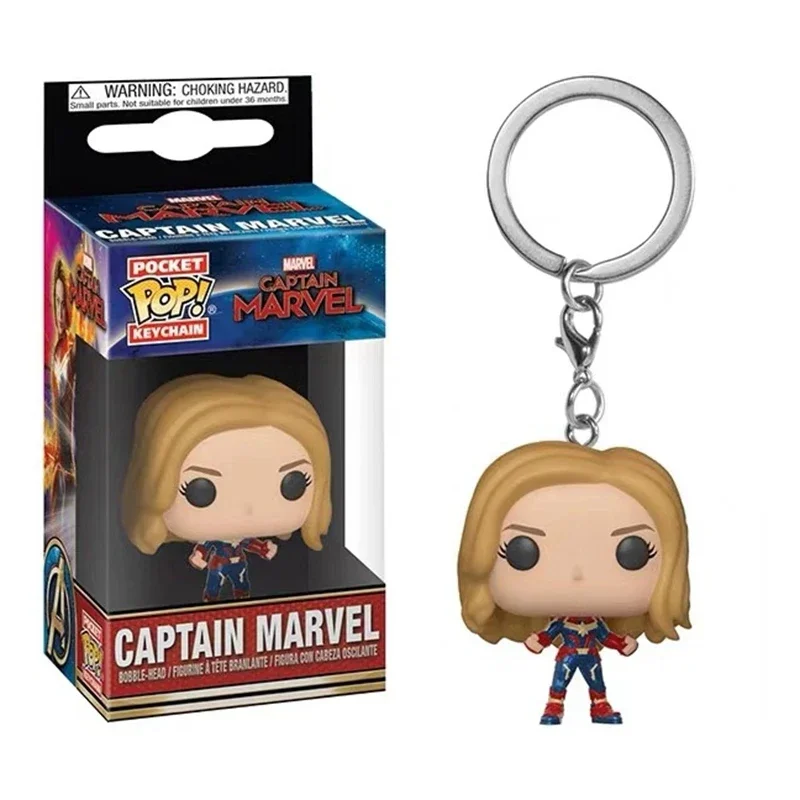 Funko Pop! Porte-clés Captain America – Marvel Comics – Mini Figurine Vinyle 4 Pouces – Officiel – Collection