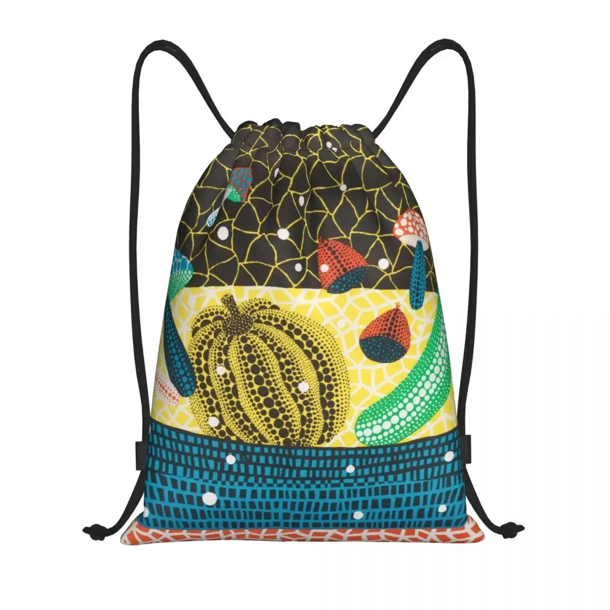 

Абстрактный арт Yayoi Kusama, рюкзак на шнурке для женщин и мужчин, спортивный рюкзак для спортзала, Портативная сумка для покупок с тыквой