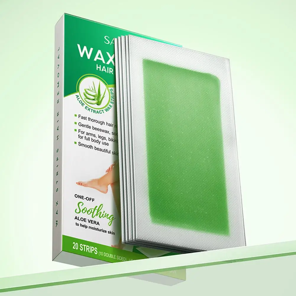 20PCS/Box Body Wax Strips Painless Hair Removal For Women At Home Depilatory Wax Strips Paper For Face Neck Arm Leg Body Beauty