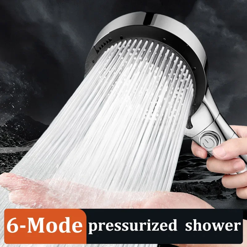 

6 Modes High Pressure Handheld Shower Head Adjustable Showerheads Water Saving Shower with Filter Bathroom Accessories