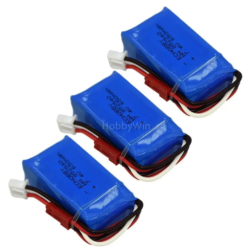 

3pcs 7.4V 2S 650mAh 20C LiPO Battery for RC Model Airplane Helicopter Racing FPV Drone