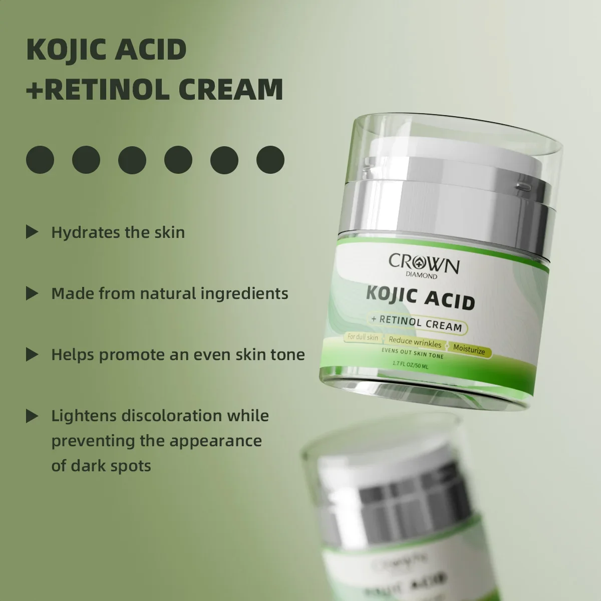 

Kojic Acid Retinol Face Skin Care Cream Intense Freckles Freckle Lightening Anti Wrinkle Aging Removal Dark Spot Whitening