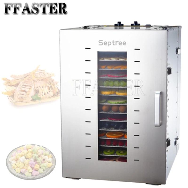 16 Layer Food Dryer Household Stainless Steel Fruit Dryer Commercial Fruit and Vegetable Food Air Dryer