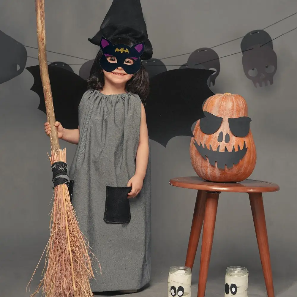 Lindo conjunto de máscara de ala de murciélago no tejida, accesorios de ropa, disfraz de Cosplay para niños, disfraz de Cosplay con diseño de dibujos animados, disfraces para niño