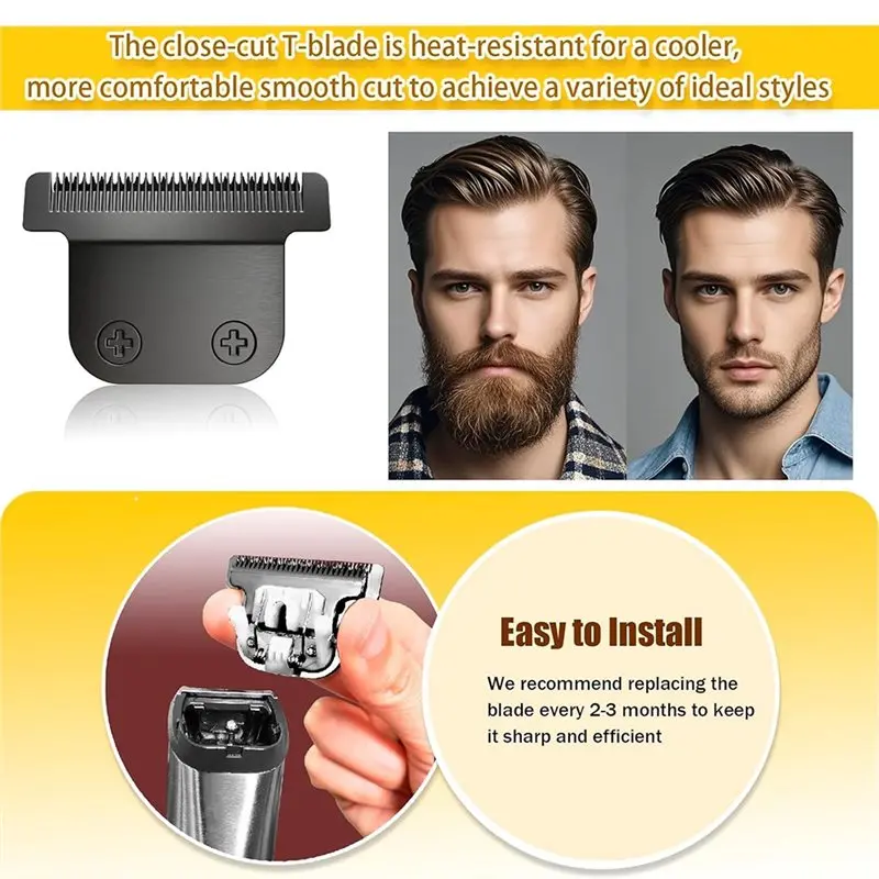 

Сменные лезвия T-Blade премиум-класса, совместимые с Wahl 9864/9864SS/9686/9818A/9854/9876L/9854/WSS3L/SS2L, комплект из 2 шт.