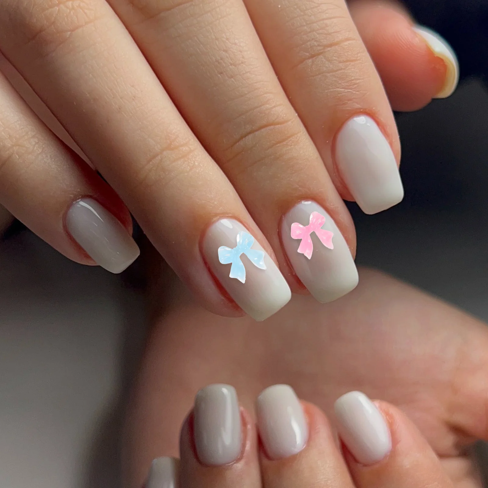 

200Pcs Creative Bow Nail Charms Tiny Nail Decorations Manicure Gems for Women Fake Natural Nails DIY Supplies Manicure Charms