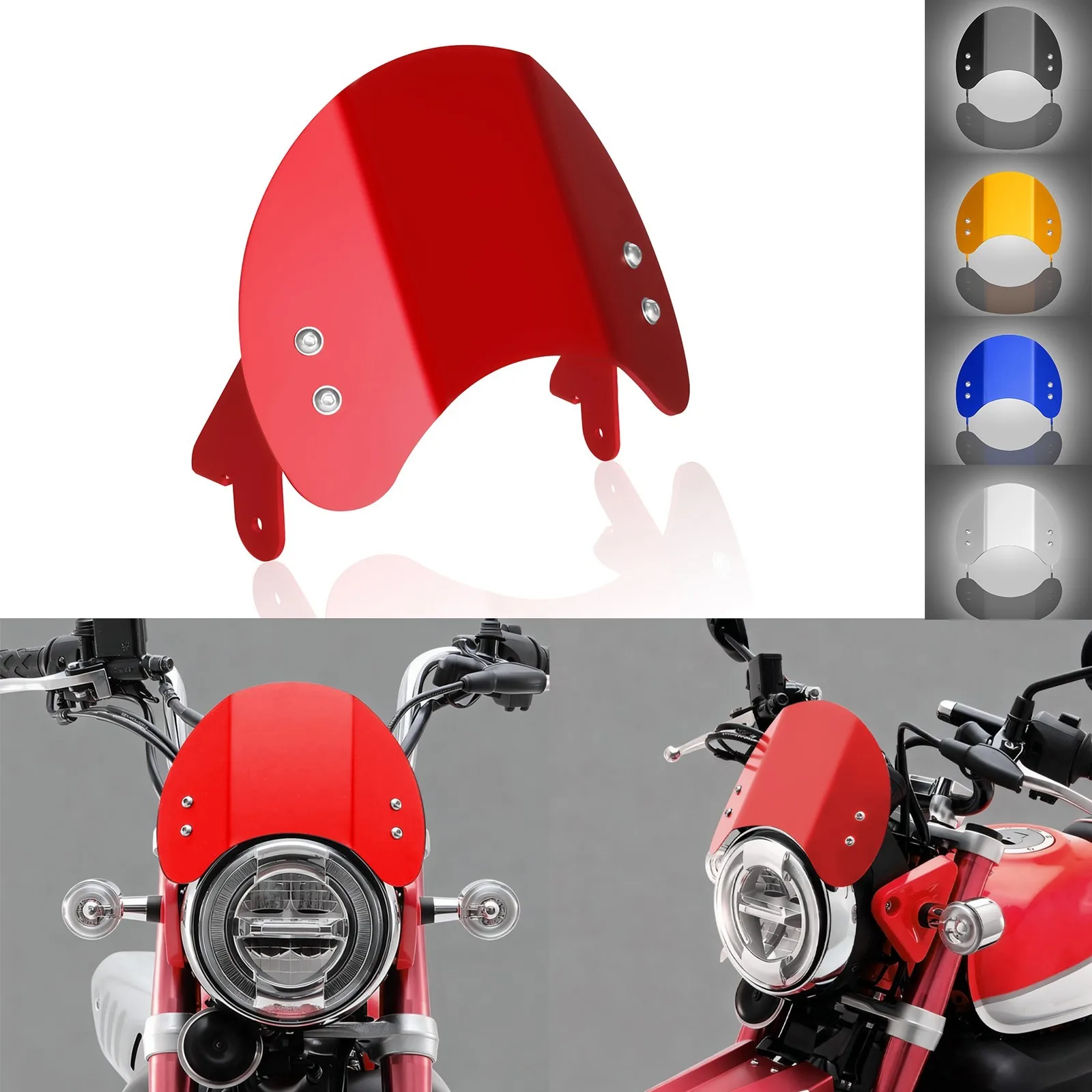 Windshield Windscreen Front Visor Aluminum For HONDA MONKEY 125 2018-2025