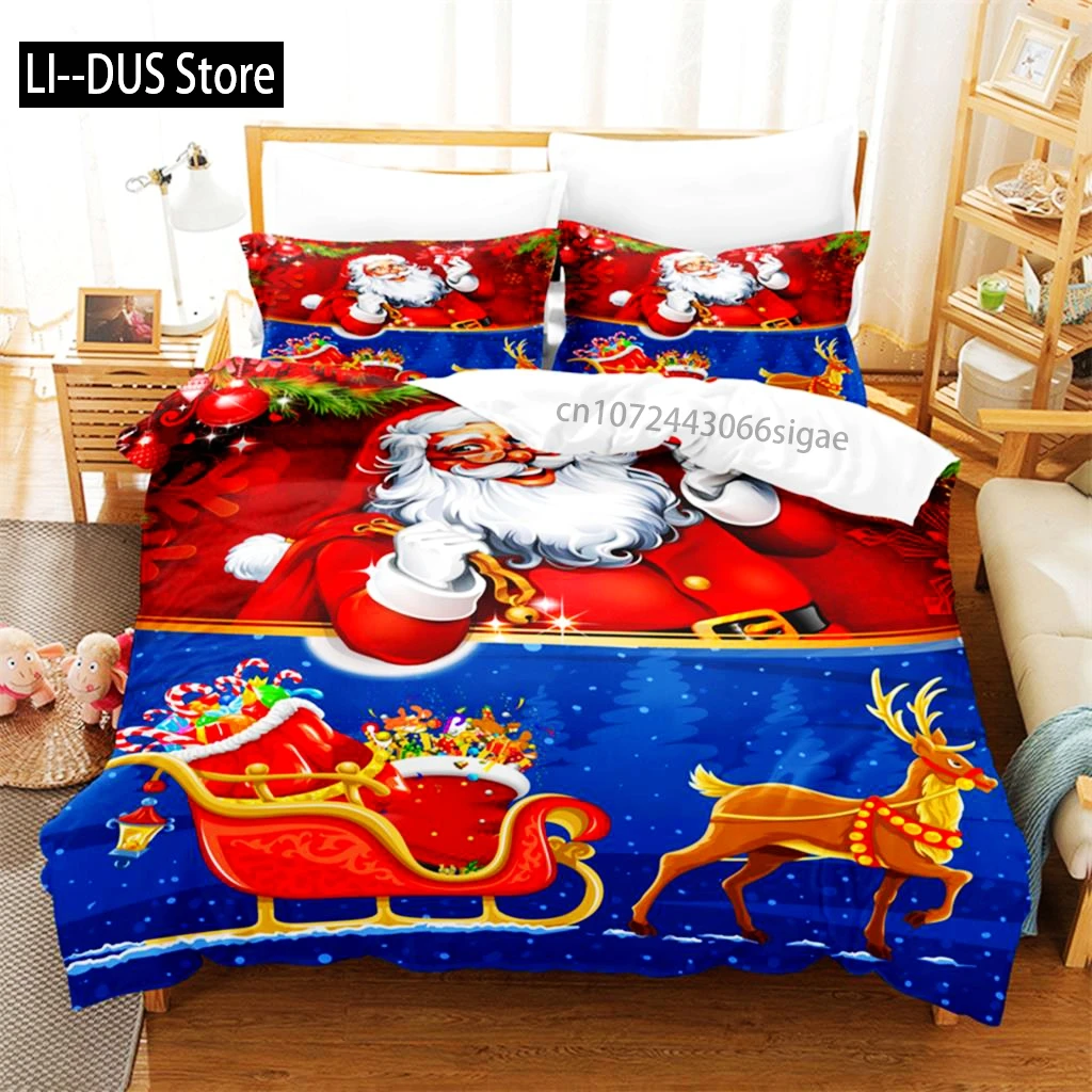 

Father Christmas Bedding Set Duvet Cover Set 3d Bedding Digital Printing Queen Size Bedding Set Fashion Design