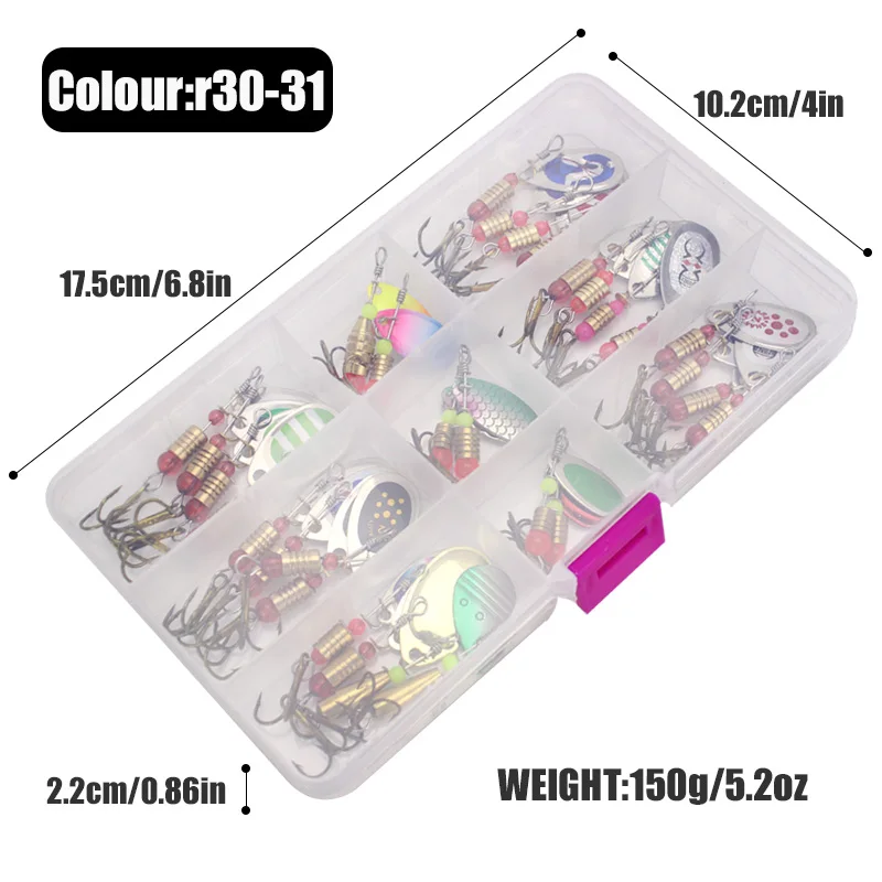 WEIHE Señuelos Giratorios Metal Compuesto – Cuchillas Pesca Deportiva - imagen 3
