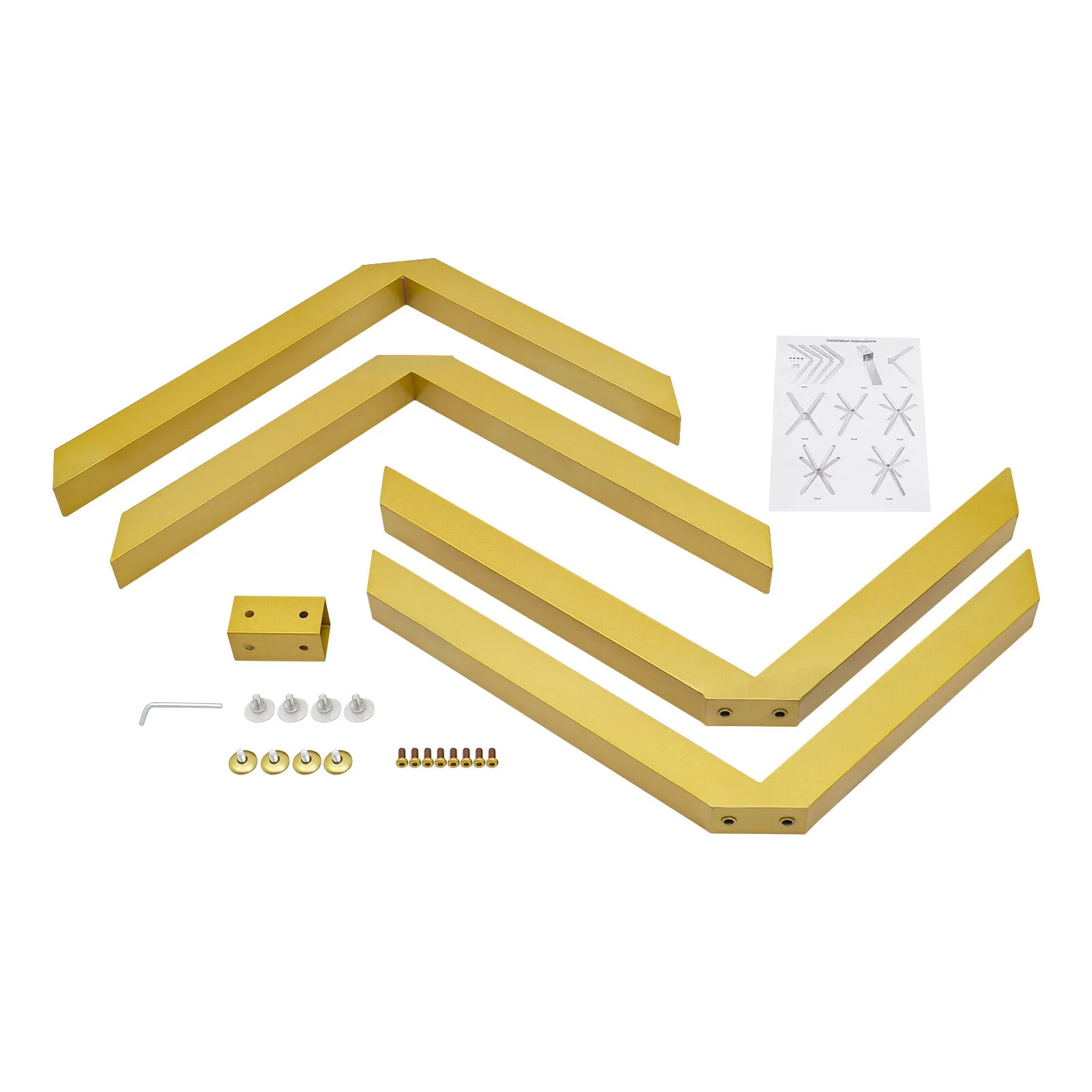 Café TablesStylish Gold Metal Table Legs for Coffee Tables Durable High Load Easy Assembly