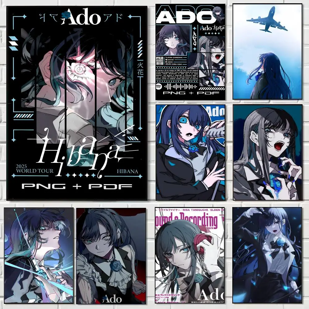 Japan Singer A-Ado Poster Pegatina artistica HD autoadhesiva impermeable para salon dormitorio