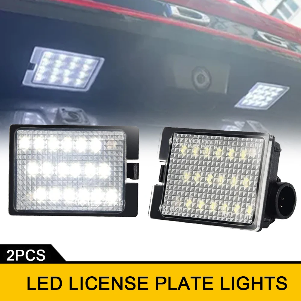 

2pcs White LED License Number Plate Lights No Error For Dodge Durango SXT GT Citadel 2014-2022 Reverse Parking Lamps Backlight