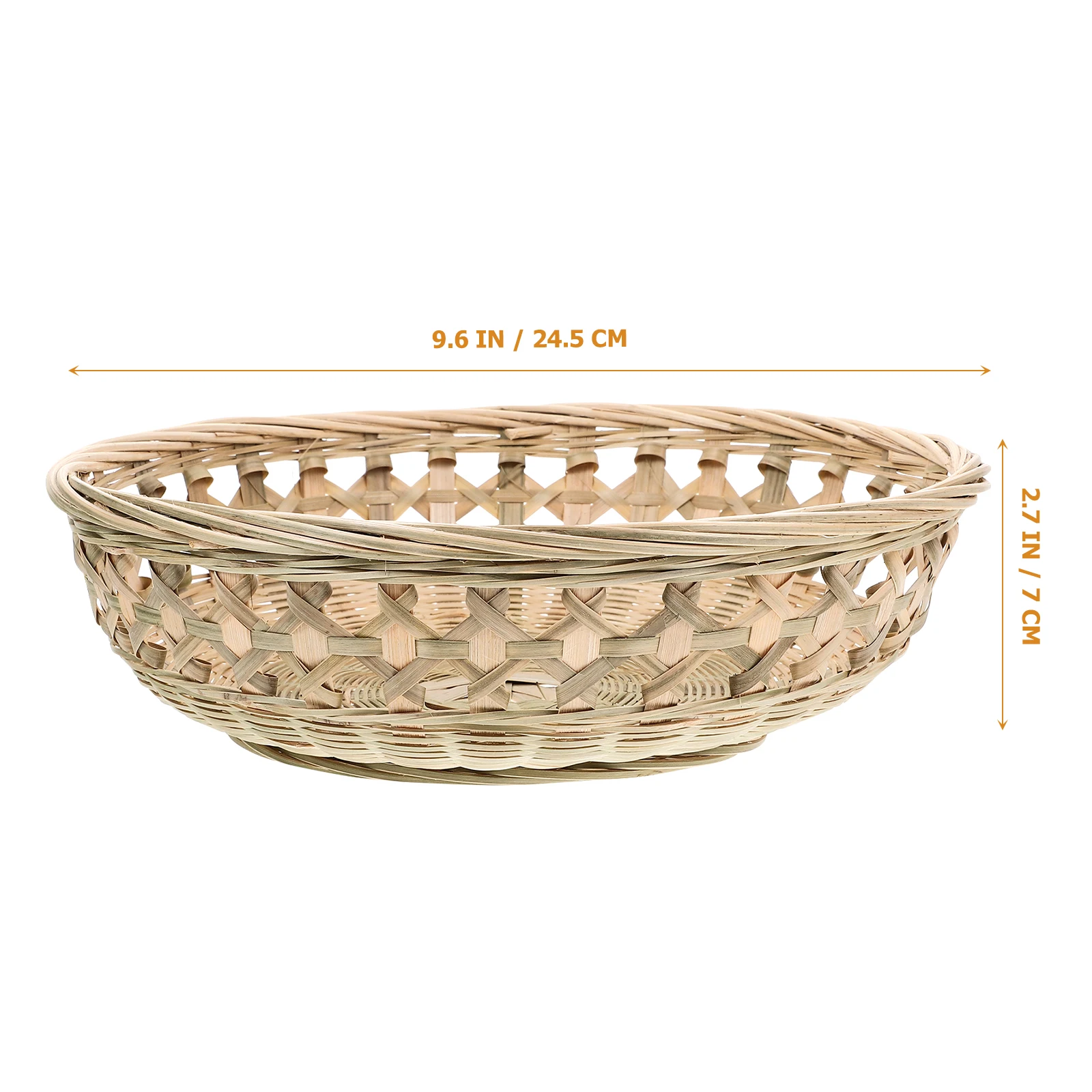 

Multi-Purpose Bamboo Woven Storage For Home Kitchen Use Fruit Egg Dessert Bread Container Creative Food Serving Basket Household
