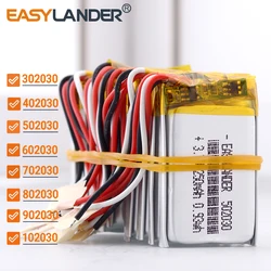 3 Line 3.7V 250mAh 502030 Lithium Li-ion Polymer Battery 302030 402030 602030 702030 802030 902030 102030