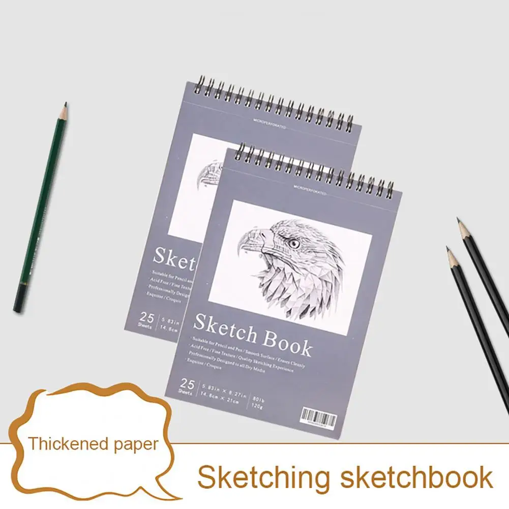 Acid-free Paper Sketchbook Spiral Sketchbook Artist Sketchbook with Thick Acid-free Paper Spiral for Drawing for Students