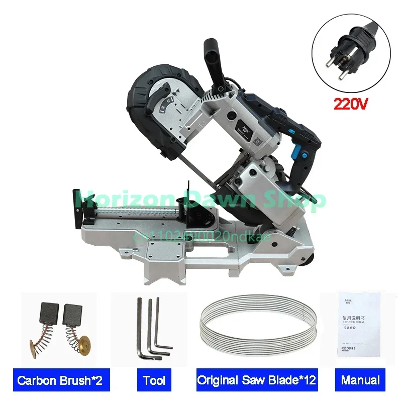 1100W Variable Speed Band Saw Spark-Free Portable Metal Cutting Saw