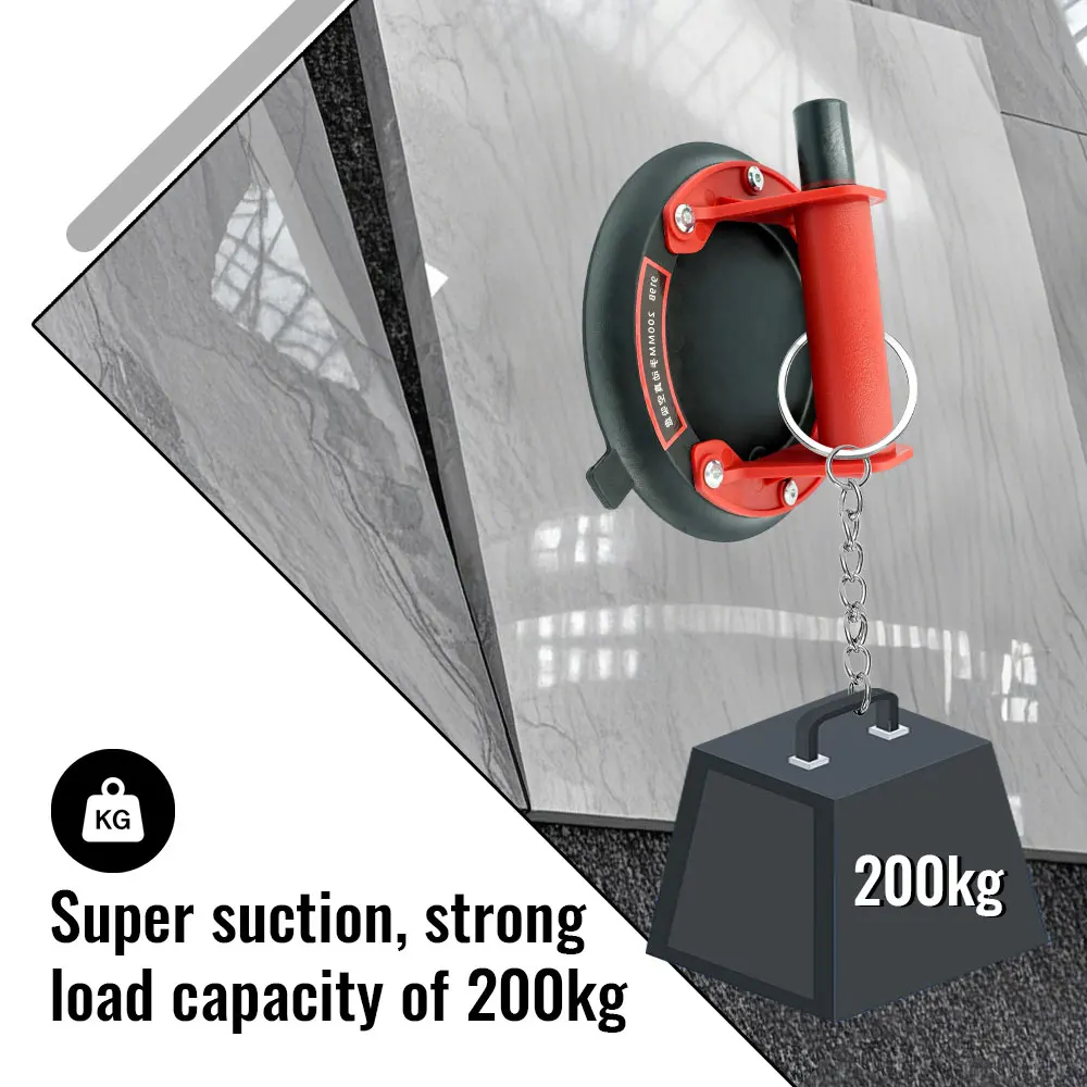 Nieuwe 1PCS 2PCS Vacuümzuignap 8 Inch 200kg Draagvermogen Zware Sterke Zuigkrachttrekker voor Tegel Glazen Vloer Lifting Gereedschap