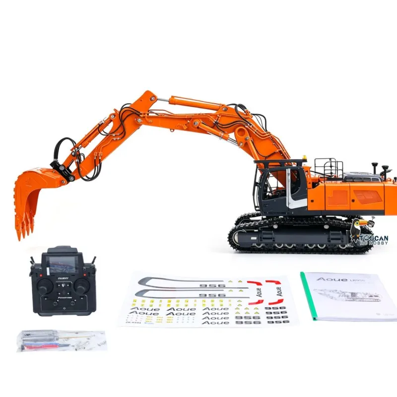 3Arms LESU LR956 RTR 1/14 7CH RC Hydraulic Excavator Metal Digger Quick Coupler Brushless Motor Radio Light Sound Smoke System