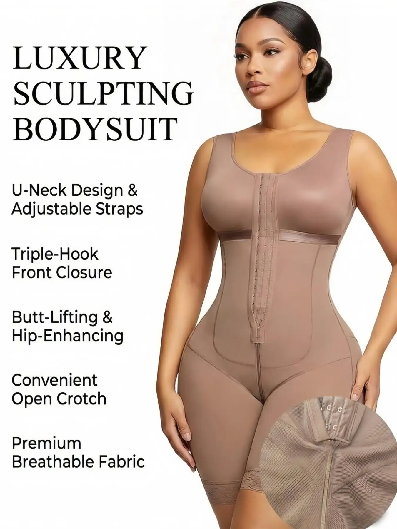Women's Colombian Shapewear High Compression Waist Cincher Closure Tummy Control Slimming Corset Shapewear