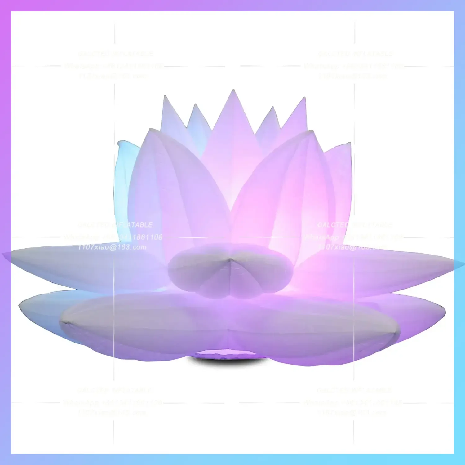 

9.84ft Inflatable Lighting Lotus Flower Decoration With Color Changing Lights For Stage Event Show Exhibition Party