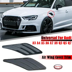 Car Side Fender Vent Cover Fender Decoration Side Wing Air Vent Intake Cover Trim  For Audi A1 A3 8P A4 B8 B6 A5 A6 C6 A7 Q5 Q7