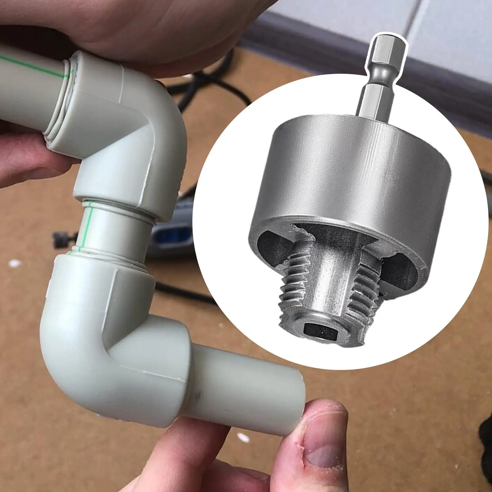 PVC Threading Tool Thread Cutting Tool Wear Resistant Integrated Internal External Cutter For Professional Electric Drill Home